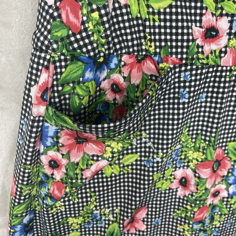 Swing Control Gingham Botanical Pull On Golf Skort Size 6 Preppy Clueless - Picture 4 of 13